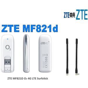 USB Modem ZTE MF821D 100 Mbps LTE 4G 3G Dongle Mobiele Breedband Draadloze plus 2 stuks 4g antenne