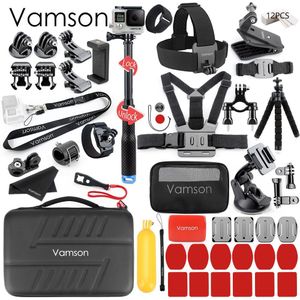 Vamson voor Go pro Accessoires voor Gopro Hero 7 6 5 4 Zwart Selfie wit stok statief voor DJI OSMO actie voor Xiaomi yi 4K VS81