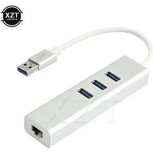 USB 3.0 Ethernet Adapter met 3 Poorten USB 3.0 HUB rj45 Gigabit Ethernet Lan 10/100/1000 Mbps netwerkkaart voor Macbook Laptop