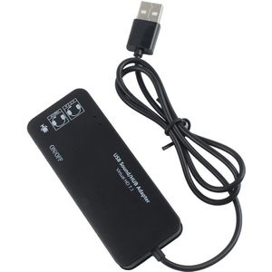 3 Poort USB2.0 Hub Externe Usb Geluidskaart Geen Externe Driver Stereo Geluidskaart Ruisonderdrukkende Headset Adapter Voor Laptop pc