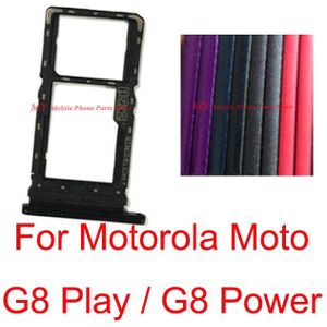 10 Pcs Dual Sim Kaart Lade Houder Voor Motorola Moto G8 Play / Moto G8 Power Sim Tray Card Sd kaart Lade Reader Holder Socket Slot