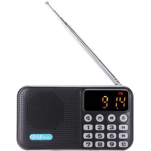 Draagbare Mini Digitale Radio Ontvanger Handheld Digitale Dab + Fm + Usb + Tf Card Speaker MP3 Player Speaker Oplaadbare
