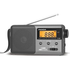 Originele Panda T-04 digitale display TF card FM AM AM twee-band lithium batterij opladen draagbare radio