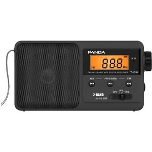 Originele Panda T-04 digitale display TF card FM AM AM twee-band lithium batterij opladen draagbare radio