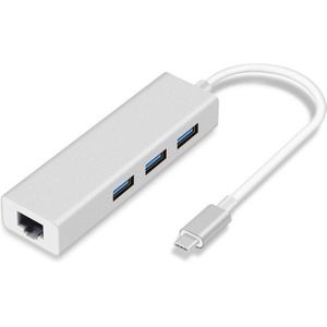 Basix Usb C Ethernet Externe Bedrade Netwerkkaart Adapter Usb Type-C Om Ethernet RJ45 Lan Voor Macbook Windows 7/8/10 10/100Mbps