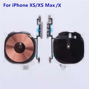 Draadloze Opladen Chip Spoel Voor iPhone X XS/XS Max Volume Knop Flex met Draadloze NFC Chip Flex kabel Vervangende Onderdelen