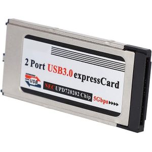 High-Speed Dual 2 Port Usb 3.0 Express Card 34Mm Slot Express Card Pcmcia Converter Adapter Voor Laptop notebook
