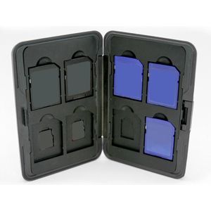 Zilver Micro Sd Kaarthouder Sd Opslag Houder 8Pcs Geheugenkaart Case Protector Aluminium Case Smart Telefoon Accessoire