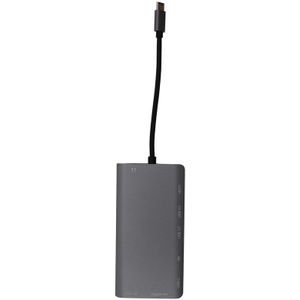 8 In 1 Type C Naar Hdmi Vga Hub Netwerkkaart Uitbreiding Dock Usb C Naar Hdmi Kaartlezer