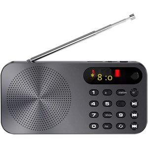 Q6 Radio Multi-Functie Fm Radio Oplaadbare Walkman Met Plug-In Kaart Home Led Digitale Display Radio