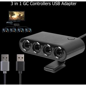 Spel Handvat Converter 4 Poorten Gc Controller Adapter Fit Voor Nintend Schakelaar/Wiiu/Pc Game Accessoires 91*48*25Mm