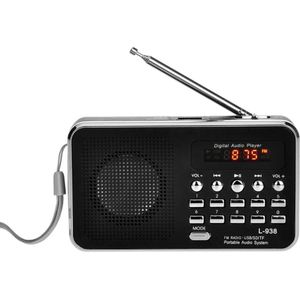 L-938 Mini Draagbare Digitale Fm Radio 3W Uitgangsvermogen/1.5 Inch Display Sn/Ondersteuning Usb Drive/tf/Sd/Mmc-kaart/AUX-IN