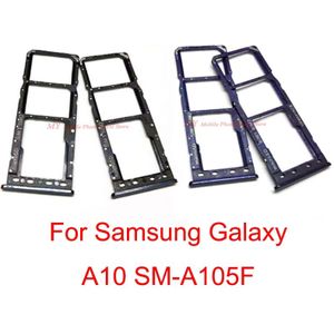 10 Pcs Dual Sim Card Tray Mobiele Telefoon Sd Reader Houder Voor Samsung Galaxy A10 A105 A105F Sim Kaart Lade houder Slot Reparatie Onderdelen