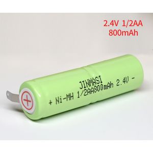 1-8 Stuks 2.4V 1/2AA 800Mah 1/2 Aa Ni-Mh Scheerapparaat Scheermes Batterij Oplaadbare Batterij Etc