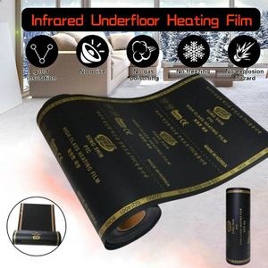 Vloerverwarming Infrarood Elektrische Verwarming Pads Carbon Film Ptc Heater Elektrische Vloerverwarming Mat Verwarming Folie Mat 220W 50cm Breedte