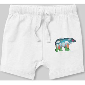 Angemiel Baby Natuur En Beer Baby Boy Shorts Wit