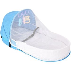 Draagbare Wieg Baby Bed Pasgeboren Bed Zon Bescherming Klamboe Opvouwbare Outdoor Reizen Bed Ademend Baby Slapen Mand