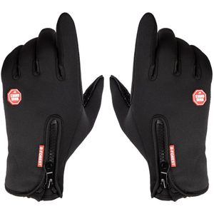 Handschoenen Thermische Warm Volledige Vinger Handschoen Anti-Slip Mitten Voor Fietsen Motorrijden Outdoor Sport Zwart