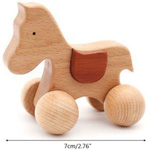 Baby Hond Vorm Ecofriendly Houten Auto Diy Craft Baby Cartoon Dier Puzzel Speelgoed F3ME