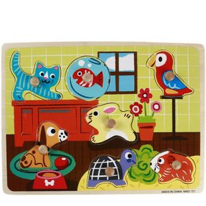 Houten Matching Puzzel Vroege Educatief Speelgoed Voor Peuters Family Zoo Dieren Puzzels Speelgoed Voor Kinderen