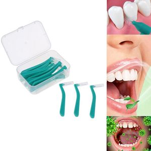 L Vorm Push-Pull Rager 20 Stks/doos Oral Care Tanden Bleken Dental Tooth Pick Tand Orthodontische Tandenstoker Tandenborstel