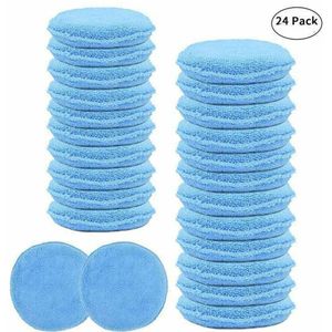 Applicator Waxen Spons Polish Microfiber Wasbare Hoge Dichtheid 24Pcs