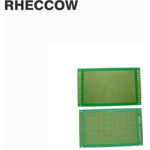 RHECCOW 30 stks/partij 6x8 cm 2.54mm PROTOTYPE 6*8 cm Gedrukt CIRCUIT PANEL SOLDEER Universal Test Printplaat Voor DIY