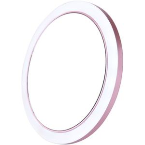 Draagbare LED Make-Up Spiegel Mini Ronde Cosmetische Spiegel 3 Dimbare Helderheid Compact Reizen Spiegel Draadloze USB Opladen