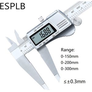 ESPLB Alle Rvs Schuifmaat 0-150mm/200mm/300mm Hoge Precisie Meten Gauging gereedschap Elektronische Digitale Schuifmaat