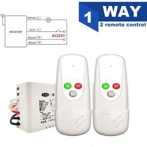 Yte 4 Manieren Intelligente Dual Remote Enkele Manier Port On/Off Digitale Draadloze Afstandsbediening Schakelaar 220V Controller voor Licht Lamp