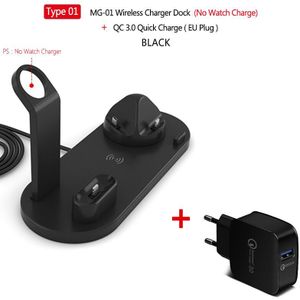 6in1 Multifunction Quick Wireless Charging Station for iPhone 11pro Xs Max Xr 8 USB Charge Dock for Apple iWatch 5 4 3 Earphone2