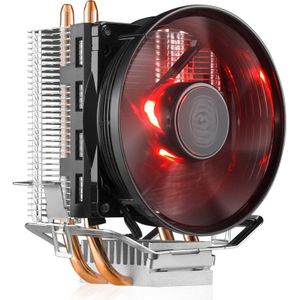 Cooler Master RR-T2V1-20FK 2 Heat Pipe Cpu Koeler Voor Intel 775 115X Amd AM4 T20 Cpu Radiator 95.5Mm Stille cpu Cooling Led Fan