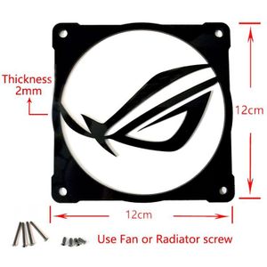 3 stks/partij DIY 12cm * 12cm Fan Cover Acryl Cover gebruik voor 120mm Radiator 120mm Fan cool Logo voor Computer Case Cooling