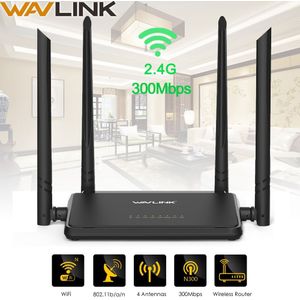Draadloze Wi-fi Router Smart Wifi Repeater/Router/Ap 300Mbps Range Extender Met 4 Externe Antennes Wps-knop ip Qos Wavlink