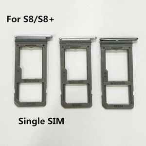 10 stks/partij Enkele Sim-kaart Slot Sd-kaart Lade Houder Adapter voor Samsung Galaxy S8 G950 S8 Plus G955