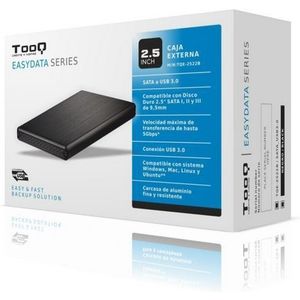 Externe Box Tooq AAACET0181 TQE-2522B Hd 2.5 "Sata III-USB 3.0 FAT32/Ntfs/EXT2/Hfs Zwart