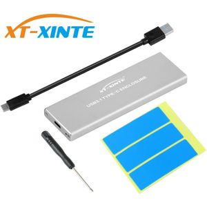 XT-XINTE Voor Nvme Pcie USB3.1 Hdd Behuizing M.2 Naar Usb Type C 3.1 M Sleutel Ssd Harde Schijf Case externe Mobiele Doos