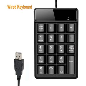 2.4Ghz Draadloze Toetsenbord Mini Usb Numeriek Toetsenbord 19 Toetsen Nummer Pad Numpad Ontvanger Voor Accounting Laptop Pc Computer