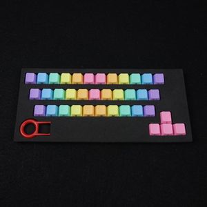 37 Toetsen/set Mechanische Toetsenbord keycaps Kleurrijke OEM Hoogte ABS Licht Kleur Geleidelijke Verandering Dubbele kleur dip-dye key Caps