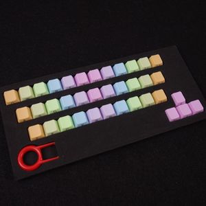 37 Toetsen/set Mechanische Toetsenbord keycaps Kleurrijke OEM Hoogte ABS Licht Kleur Geleidelijke Verandering Dubbele kleur dip-dye key Caps