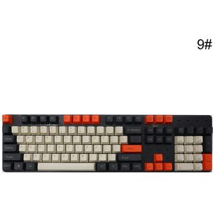 108 Stks/set Pbt Kleur Bijpassende Sleutel Cap Keycaps Voor Cherry Mx Mechanische Toetsenbord 104 Stuks + 4 Stuks Aanvullende Keycaps accessoreis