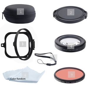 Voor Gopro Hero 8 Zwarte Behuizing Accessoires Filter 58Mm Super Macro Adapter Ring Kleur Polar Go Pro Hero8 Zwart waterdichte Case