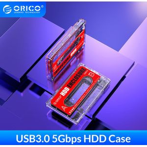 Orico 2.5 Inch Transparante Hdd Ssd Case Sata Iii Naar Usb 3.0 Externe Solid State Harde Schijf Doos 5Gbps 6Tb Harde Schijf Behuizing