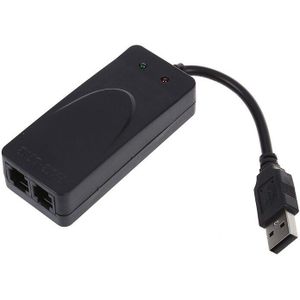 56K Data/Fax Modem Met Usb Interface Twee Aansluitingen, Ondersteuning Caller Id En Onderscheidend Ring Detecteren, auto Formaat/Speed Sensing Black