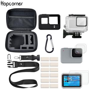 Gopro Hero 7 Wit/Zilveren Accessoires Kits Voor Outdoor Klimmen Draagtas Waterdichte Case + Screen Protector Lanyard Carabine