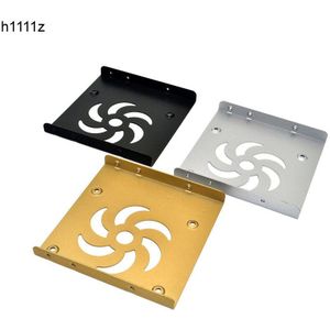 Zwart Zilver Goud 3 Kleuren 2.5 &quot;SSD 3.5&quot; Bay Caddy Tray Hard Drive HDD Montage Dock Lade beugel Adapter Converter Koellichaam