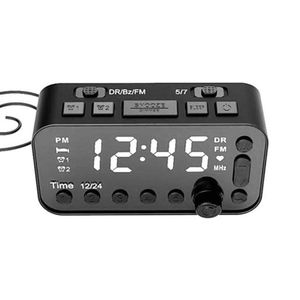 Draagbare Dab & Fm Radio Digitale Wekker Dual Usb-poort Sleep Timer Voor Kantoor Slaapkamer Mini Radio Met 4-Inch Led Display