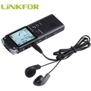 Linkfor Oplaadbare Digitale Geluid Voice Recorder Usb Lcd Dictafoon MP3 Speler 16 Gb Voice Recorder Voor Meeting