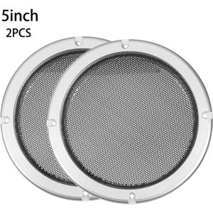2 Stuks Zilver Vervanging Ronde Luidspreker Beschermende Mesh Net Cover Speaker Grille 2/3/4/5/6.5/8/10 Inch Luidspreker Accessoires