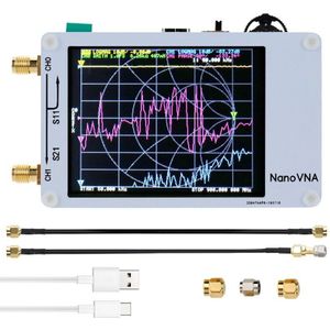 Nano Vna Vector Netwerk Analyzer Drukken Sn 50Khz-900Mhz Digitale Kortegolf Mf Hf Vhf Uhf Antenne Analyzer met Rf Kabel
